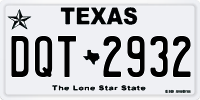 TX license plate DQT2932