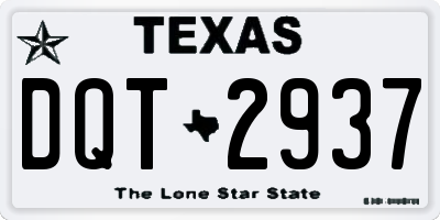 TX license plate DQT2937
