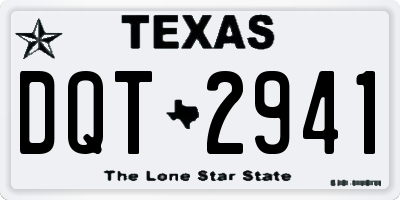 TX license plate DQT2941