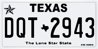 TX license plate DQT2943