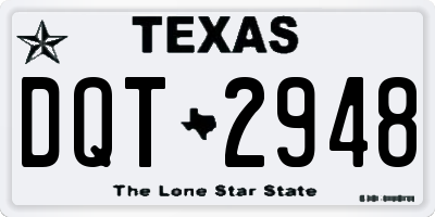 TX license plate DQT2948