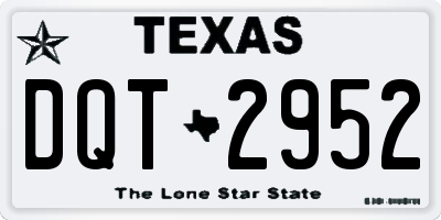 TX license plate DQT2952