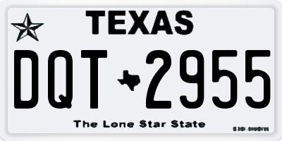 TX license plate DQT2955