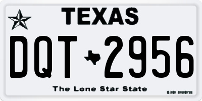 TX license plate DQT2956