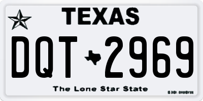 TX license plate DQT2969