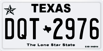 TX license plate DQT2976