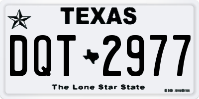 TX license plate DQT2977