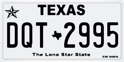 TX license plate DQT2995