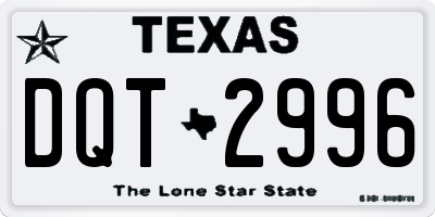 TX license plate DQT2996