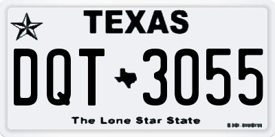 TX license plate DQT3055