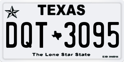TX license plate DQT3095