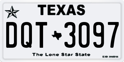 TX license plate DQT3097