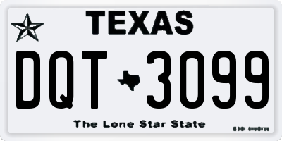 TX license plate DQT3099
