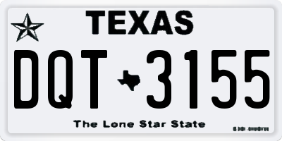 TX license plate DQT3155