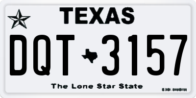 TX license plate DQT3157