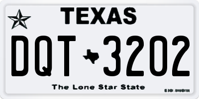 TX license plate DQT3202