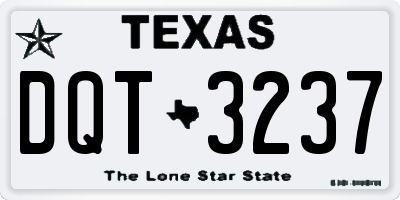 TX license plate DQT3237