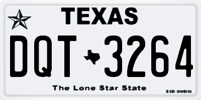 TX license plate DQT3264