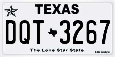 TX license plate DQT3267