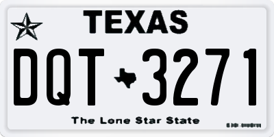 TX license plate DQT3271