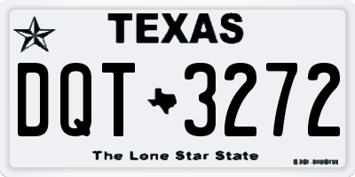 TX license plate DQT3272