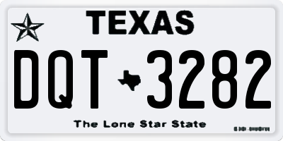 TX license plate DQT3282