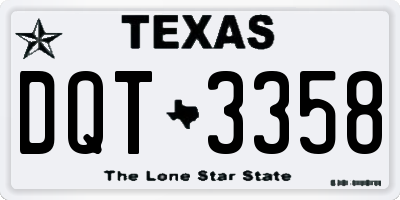 TX license plate DQT3358