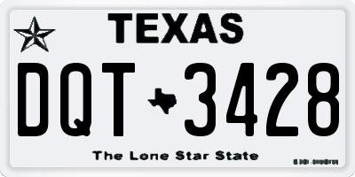 TX license plate DQT3428
