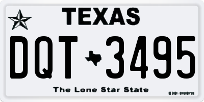 TX license plate DQT3495