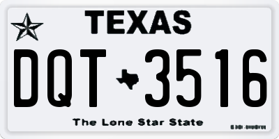 TX license plate DQT3516