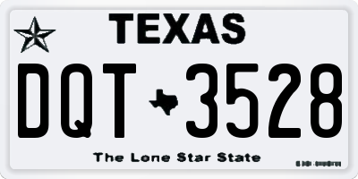 TX license plate DQT3528