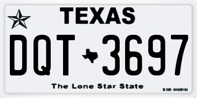 TX license plate DQT3697
