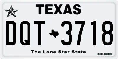 TX license plate DQT3718