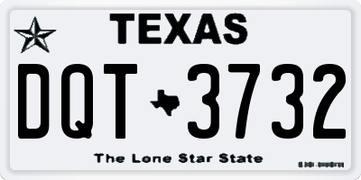TX license plate DQT3732