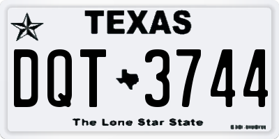TX license plate DQT3744