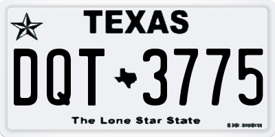 TX license plate DQT3775