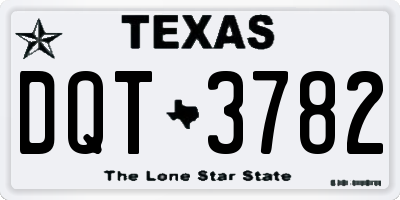 TX license plate DQT3782