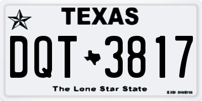 TX license plate DQT3817