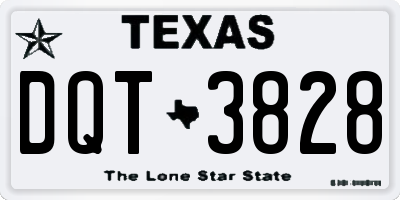 TX license plate DQT3828