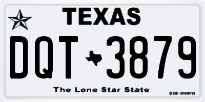 TX license plate DQT3879