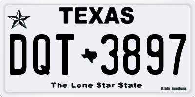 TX license plate DQT3897