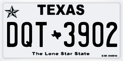 TX license plate DQT3902