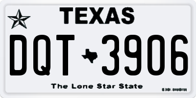 TX license plate DQT3906