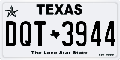 TX license plate DQT3944