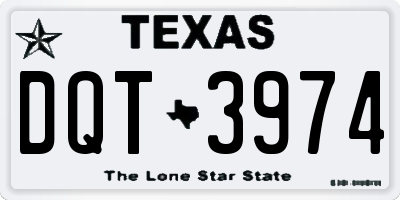 TX license plate DQT3974