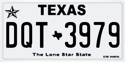 TX license plate DQT3979