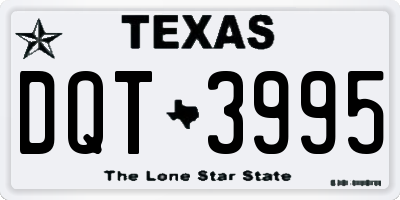 TX license plate DQT3995