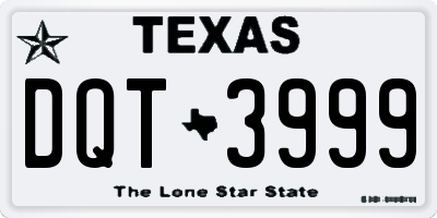 TX license plate DQT3999