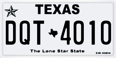 TX license plate DQT4010