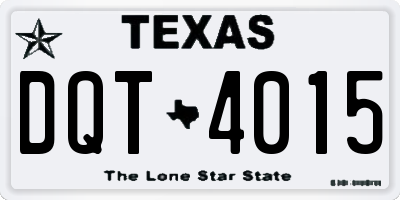 TX license plate DQT4015
